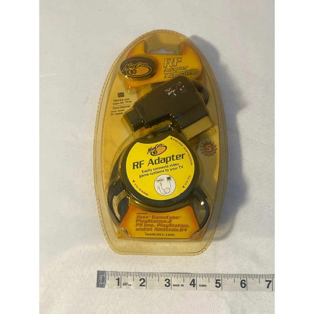Mad Catz RF Adapter for Xbox GameCube PS1 PS2 Nintendo 64 Easily Connects to‎ TV